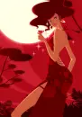 deep red