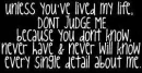 don't judge me