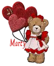 valentines bear with name marty