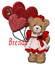 valentines bear with name Brenda