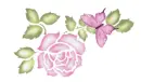 rose with butterfly