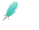 Feather Pen Aqua - Carla