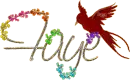 Floral Vines Bird Text - Faye
