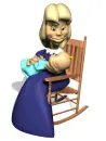 Woman Rocking Baby 