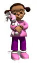 girl with bunny