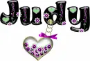Green & Pink Font, Judy