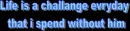 Life is a challenge