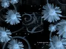 Blue Sparkling Flowers