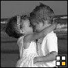 little kids kissing
