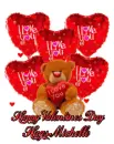 Valentine Michelle bear with hearts
