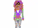 puple n green doll