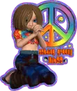 groovy vibes hippie chick