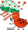 Ladybug and hearts
