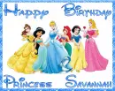 Happy Birthday Princess Savannah