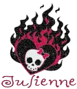 Julienne Flaming Heart Skull