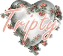 peach rose heart tripty