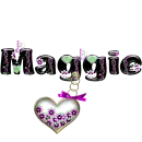 Green & Pink font, Maggie