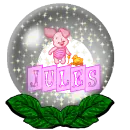 piglet globe jules with sparkles