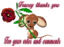Tracey thanks you