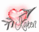 KAREN Heart n Arrow Red