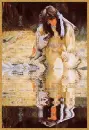 Native Woman With Her Wolf