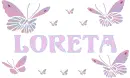 Loreta with Butterflies