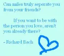 Distance in friendship, distance in love, 