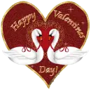 Happy Valentines Day swans