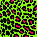 green and pink cheetah