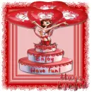 birthday cake pinup 