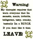 warning