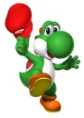 yoshi with mario hat