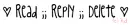 Read ; Reply ; Delete (Comments on G-G)