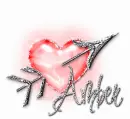 AMBER Heart n Arrow red