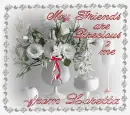 My friends are precious to me from Loretta - White Floral Frame
