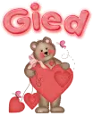 Teddy with heart- Gied