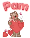 Teddy with heart- Pam