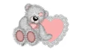 Cute bear with heart