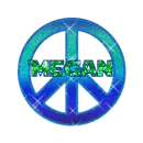 megan's peace sign
