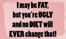 I May Be Fat, But You're Ugly