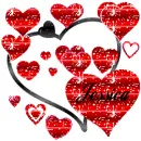 red hearts