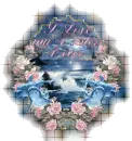Floral Dolphins - I Love My 4 Sisters 4 Ever