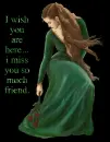 beautiful lady in green.