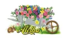 Aletha Flower Cart with Bunny
