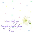 flower on hearts background