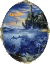dolphin and lighthouse