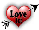 love it red heart arrow
