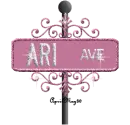 pink street sign ari