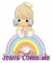 Girl and rainbow
