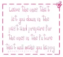 Leave the ones that...